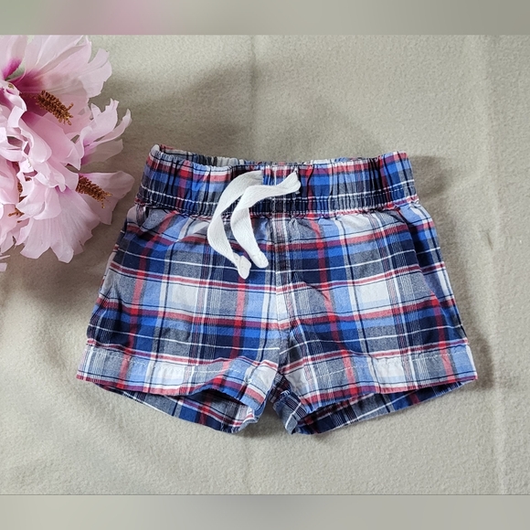Just One You By Carter'S Other - Just One You by Carter's Baby Boy Plaid Drawstring Shorts Size 3M (9-12.5lbs)
